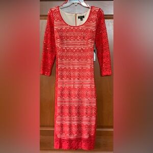 NWT. Beautiful red lace dress!